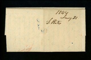 US Postal History Stampless 1833 18 3/4 Cent Oswego NY to State House Albany NY 2