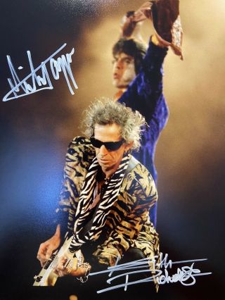 Rolling Stones Autographed Photo 8 X 10 W/coa Keith Richards Mick Jagger