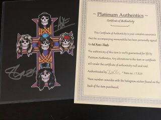 Slash & Axl Rose Signed Autographed 8x10 Photo,  Authentic,  Guns N Roses
