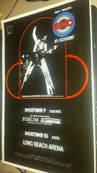 Pete Townshend / The Who Signed Fabulous Forum Tour Billboard Poster 11x17 "