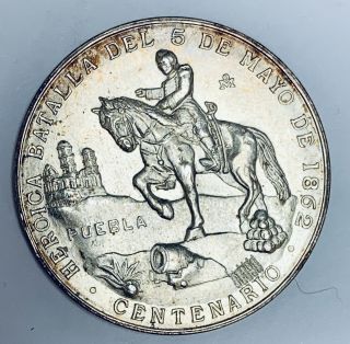 1962 Mo Mexico Battle Of Cinco De Mayo Centennial Grove - 800a Silver Medal