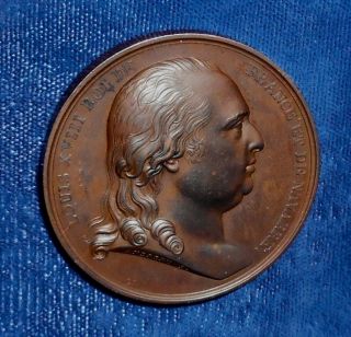 France 1814 Ae 41mm Medal Honoring The Landing Of Louis Xviii At Calais