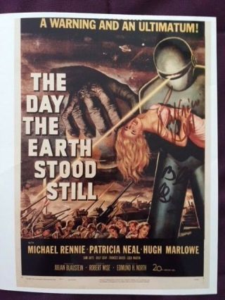 Patricia Neal Billy Gray Day The Earth Stood Still Autographed Signed Photo Jsa