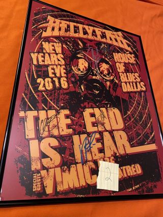 Hellyeah Autograph | Nye Poster Framed - Vinnie Paul,  Chad Gray Pantera Mudvayne