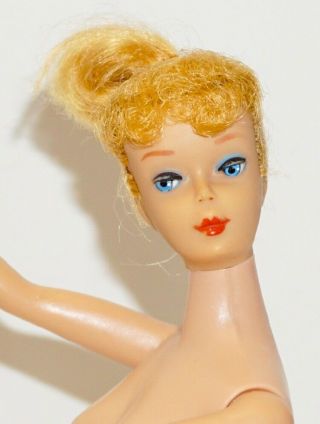 Vintage 1960s Blonde Ponytail Barbie Doll Barbie/midge Body W/small Neck Knob