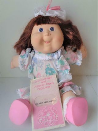 Cpk 1987 Coleco Cabbage Patch Kids Growing Hair Doll Belvina Bernadette W/papers