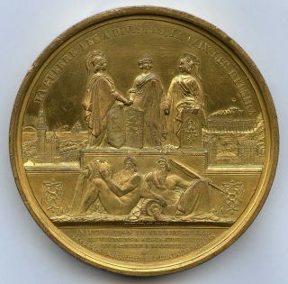 Belgium Large Medal 1843 Inauguration Of The Verviers To Aix - La - Chapelle Railway