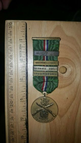 1927 Nra National Rifle Association Medal Captain Rifle Team Match Look