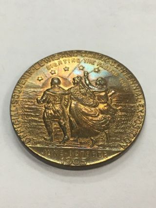 1905 Lewis & Clark Expo.  Portland,  Oregon Souvenir Medal Hk 327