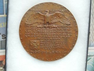 Saint Gaudens 1889 4 1/2” Centennial Bronze Medal Inaugural George Washington 4