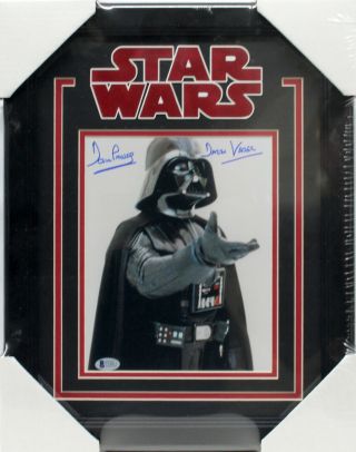 David Prowse Signed Star Wars " Darth Vader " Framed 8x10 Photo Beckett Bas C14813