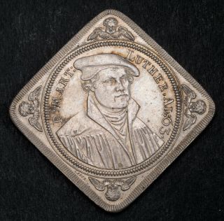1883,  Germany.  " Martin Luther 400th Birth Anniversary " Klippe Medal By Lauer