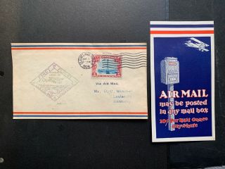 1928 Cleveland Ohio C11 First Flight,  Air Mail Ad Card Us Post Office Aviation