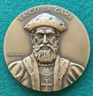 Antique And Rare Bronze Medal Of Vasco Da Gama