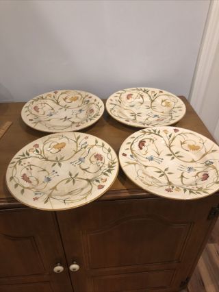 Target Home American Simplicity Floral Dinner Plates 11 1/4 Inch Set Of 4