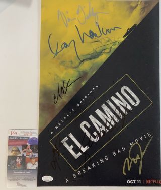 El Camino Breaking Bad Movie Cast Signed X6 11x17 Poster Vince Gilligan Jsa