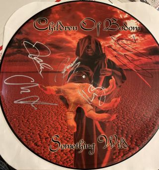 Alexi Laiho Plus 3 Children Of Bodom Autographed Signed Picture Disc Vinyl