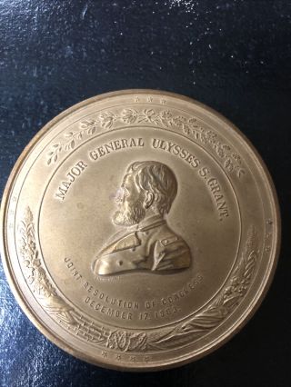 Major General Ulysses S.  Grant Medal - Mississippi River - 3 " Wide