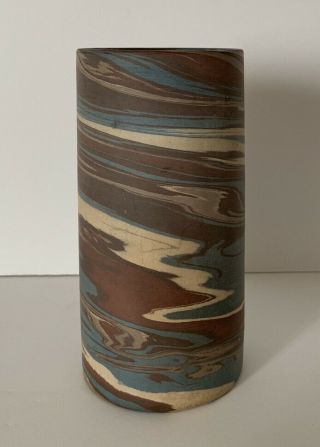 Niloak Mission Swirl Cylinder Vase Early Mark 5 1/4 Inch