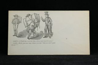Civil War: Patriotic Cover,  John & Uncle Sam With Cotton Bale