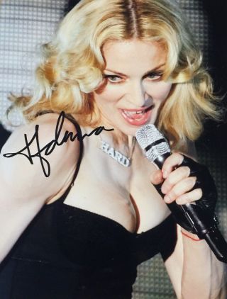 Madonna Signed 8.  5x11 Photo Autograph