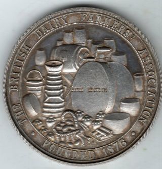 1876 British Silver Award Medal Issued for British Dairy Farmers ' Association 2