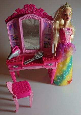 Barbie Dressing Table Play Set With Doll And Accessories Collectable Fun
