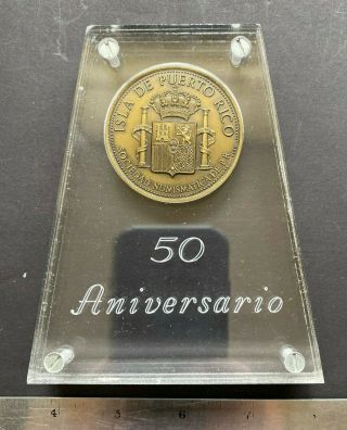 Puerto Rico 1999 Medalla 50 Aniv.  Snpr,  Ex Presidente Luis A.  De Casenave
