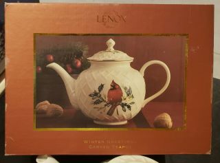 Lenox Cardinal Teapot 3