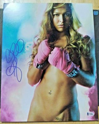 Ronda Rousey Wwe Ufc Sexy Hot Signed Autograph Espn Mag 11x14 Photo Beckett Bas