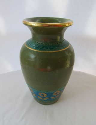 Vintage Mcm Bitossi Pottery Aldo Londi Rosenthal Netter Vase Italy