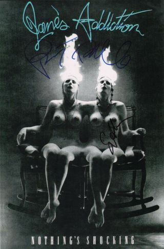 Perry Farrell & Stephen Perkins Auth.  Hand - Signed " Jane 