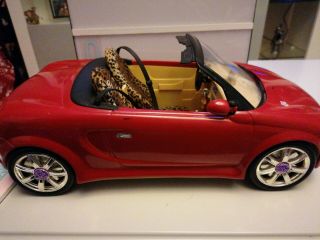 Barbie My Scene Car Convertible Red With Leopard Print Seats 2004