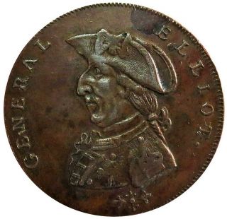 1792 Great Britain Warwickshire 1/2 Penny General Elliot Merchant Token D&h 70