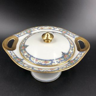Troy By Theodore Haviland Limoges Schleiger 170 Covered Handled Bowl C.  1903