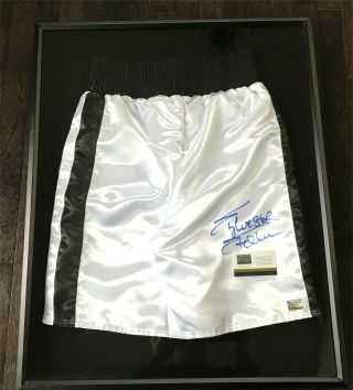 Sylvester Stallone Blue Ink Signed Autographed White Boxing Shorts Rocky W/coa