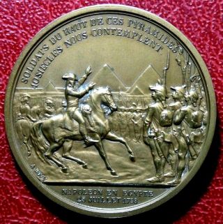 Napoleon Bonaparte In Egypt Battle Of The Pyramids 1798 Medal By A.  Bovy