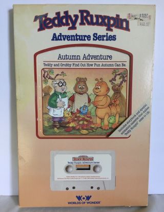 Teddy Ruxpin - Autumn Adventure - Book And Cassette Tape Worlds Of Wonder