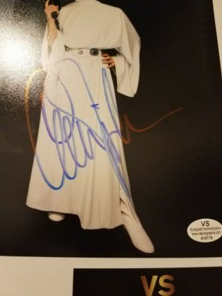 Carrie Fisher,  Harrison Ford Star Wars Princess Leia Signed 8x10 Photo w/COA 2