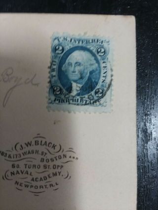 George Washington 2 Cents Stamp U.  S.  Inter.  Rev.  On Picture Of Belle Boyd