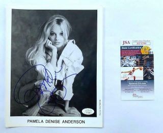PAMELA ANDERSON BAYWATCH Signed Autograph 8x10 Photograph JSA Authentication 2