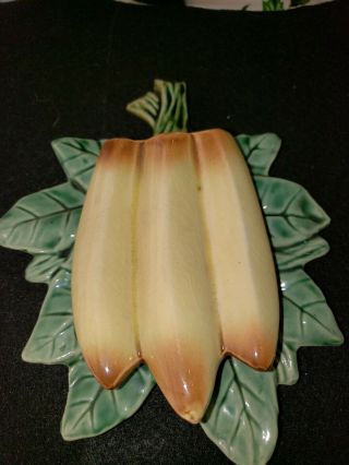 1950s Mccoy Art Pottery Banana Bananas Wall Pocket " S " Vase Planter 6 " X 7.  25 "