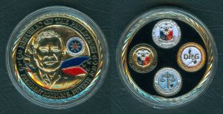 Philippines Pres.  Rodrigo Duterte Dilg Dept.  Of Justice Defense Challenge Medal