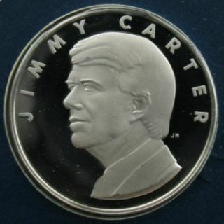 1977 Official Jimmy Carter Proof.  999 Silver Inauguration Medal 2399