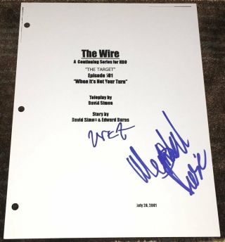 Dominic West & Wendell Pierce Signed Autograph The Wire Full 64 Pg Pilot Script