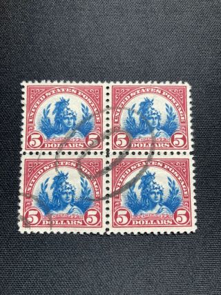 1922 - 25 Us Stamp Sc 573 Block Of 4,  Perf 11,  Unwmk,  Scv $95.