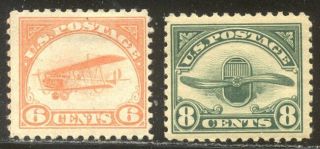 U.  S.  C1,  4 - 1918 - 23 6c - 8c Airmail ($72)