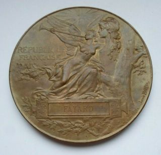 France / 1889 Paris Universal Exposition French Art Medal By Bottee / To Fayard