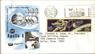 Apollo 8,  Bendix Launch Div,  12 - 21 - 1968,  Ksc,  Fl,  Insert (stamp,  Postage,  Space