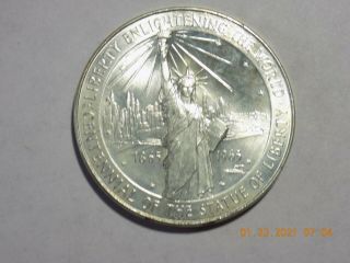 Us Medal 1865 - 1965 Centennial Of The Statue Of Liberty 34mm Silver Medal Bu